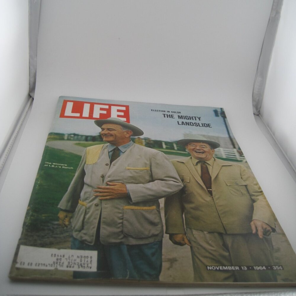 Life Magazine, Election In Color The Mighty Landslide, November 13, 1964 Vintage